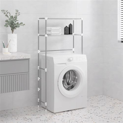 VIDAXL - Support de rangement pour machine à laver - 2 niveaux - Gris - Image 3