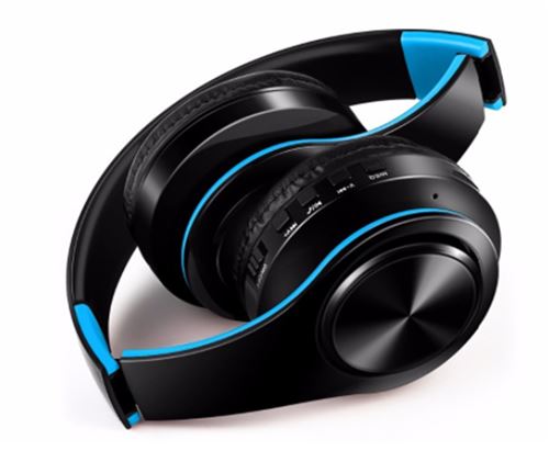 Casque Sans Fil Pliable pour IPHONE 7 Smartphone Bluetooth Boutons Reglable Son Universel (BLEU)