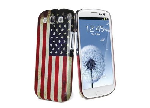Muvit Flag Back - Étui pour téléphone portable - drapeau américain - pour Samsung Galaxy S III