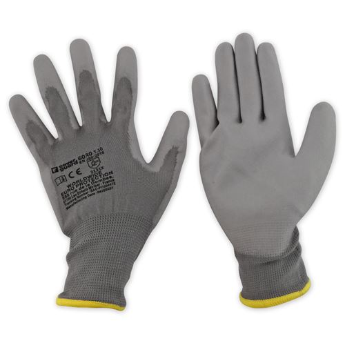Gants enduits taille 10 -lot 5 paires de gants de travail manutention - Coverguard