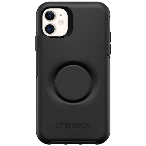 OtterBox Otter + Pop Symmetry Series - Achterzijde behuizing voor mobiele telefoon - polycarbonaat, synthetisch rubber - zwart - voor Apple iPhone 11