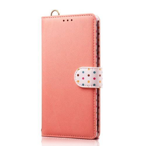 Etui en PU surface vintage points avec sangle orange pour votre Huawei Honor 20 Pro