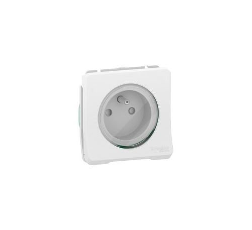 Schneider Electric Blanc Prise De Courant 2P+T Ip55 Ik08 Connexion Auto - Composable - Mureva Styl