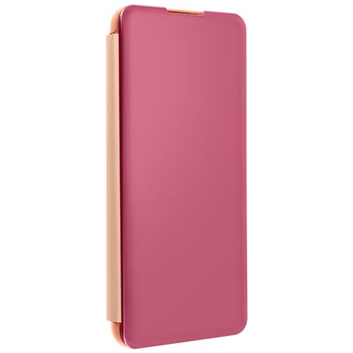 Housse pour Samsung Galaxy S21 Clapet translucide Design Miroir Support Vidéo Rose