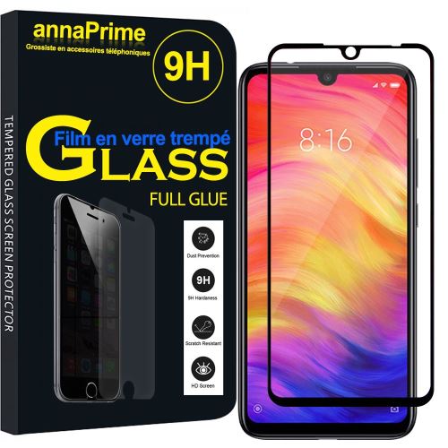 1 Film PLEINE COLLE Verre Trempé Ultra Clair Dureté Protecteur d'écran FULL GLUE pour Xiaomi Redmi Note 7S 6.3 M1901F71 - NOIR
