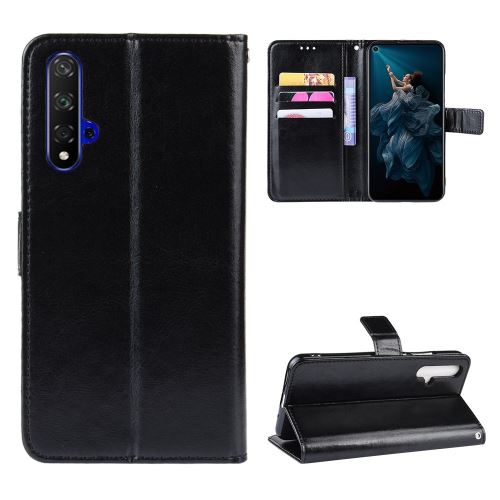 Etui en PU Cheval fou avec sangle noir pour votre Huawei Honor 20/Nova 5T