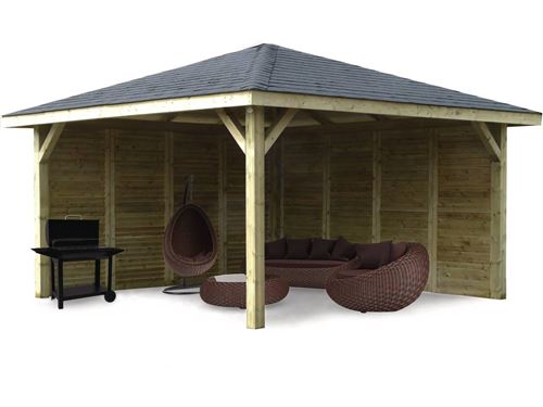 Solid Abri de Jardin Maisonnette Chalet Kiosk Combination 437x437