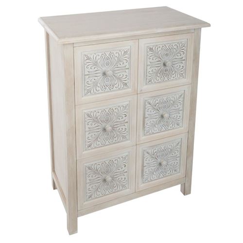 Commode bois 6 tiroirs Hina Atmosphera