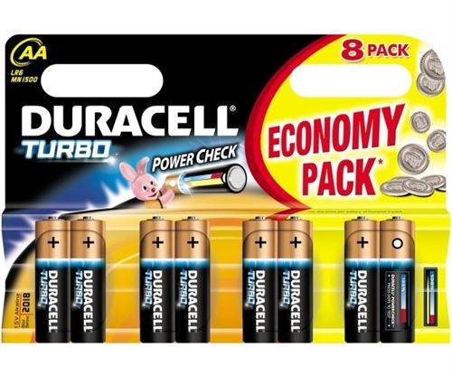 Duracell piles Duralock LR6 AA 8 pièces