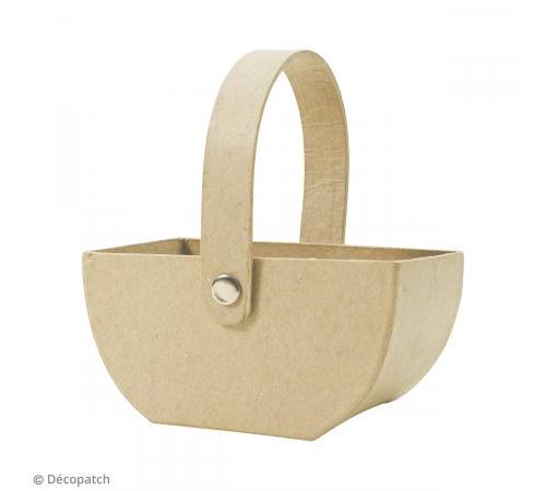 Petit panier rectangulaire à décorer - 10 x 5 cm