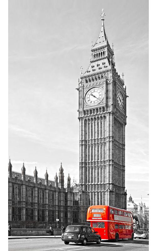 AG Design Rideaux – Angleterre – Rideaux Enfants – Impression Photo 3D - 180 x 160 cm - 1 voilages – FCSL 7528