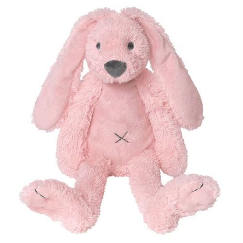 Peluche lapin richie rose clair 38 cm