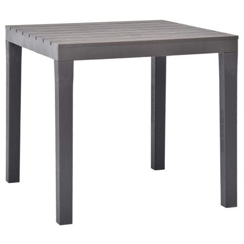 Vidaxl - Table de jardin Moka 78x78x72 cm Plastique Caf&eacute;