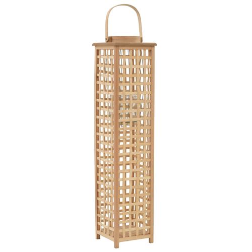 VIDAXL - Lantaarnhouder hangend - Bamboe - Beige - Image 3