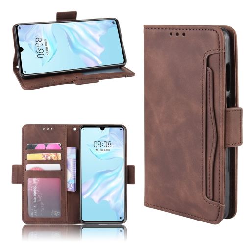Etui en PU + TPU avec support marron pour votre Huawei P30