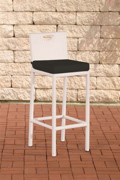 Tabouret de bar d'extérieur Mari , Blanc /Anthracite