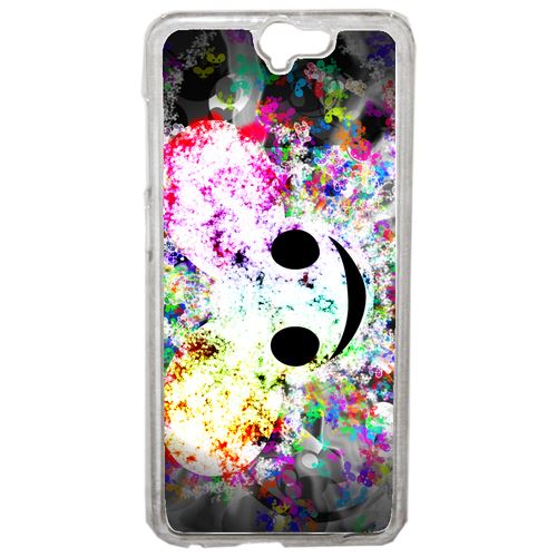 Coque Sourire Multicolor Souris Compatible One A9 Transparent