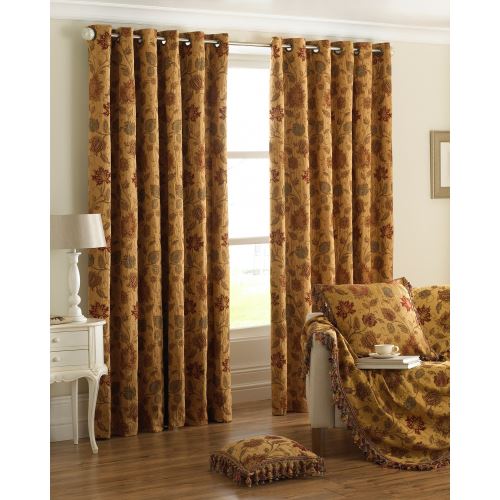 Riva Home Zurich - Rideaux à anneaux (168x229cm) (Or) - UTRV1003