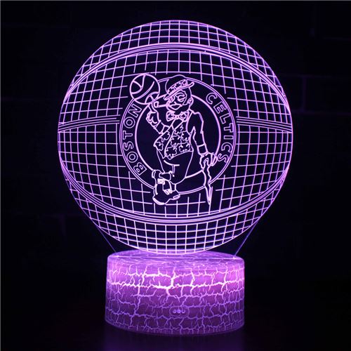 Lampe 3D Tactile Veilleuses Enfant 7 Couleurs avec Telecommande - NBA #379