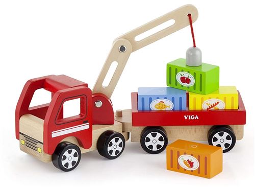 Vigatoys - Truck met kraan & aanhanger