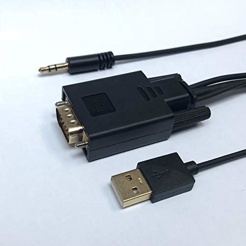 32 Sur Cabling Vga Vers Hdmi Adaptateur Cable Convertisseur 1080p 60hz 180cm 3 5mm Audio Et Usb Pour Connecter Pc Avec Sortie Vga Vers Moniteur Hdmi Connectique Audio Video Achat Prix Fnac