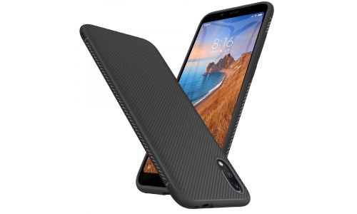Coque soupe pour Redmi 7A aspect carbone noir