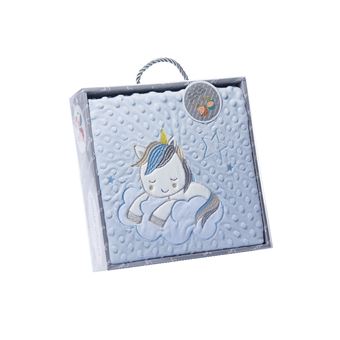 Gamberritos Couverture Bebe Licorne 110 X 140 Cm Polaire Bleu Achat Prix Fnac