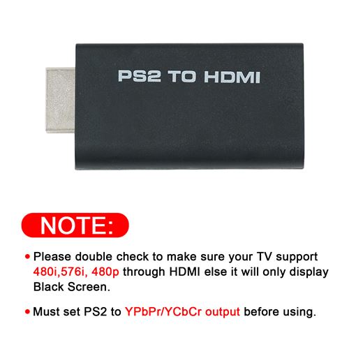 Mcbazel - Adaptateur Audio Vidéo PS2 à HDMI Convertisseur avec sortie audio  3.5mm pour téléviseur HDMI. - Connectique et chargeur console - Achat &  prix