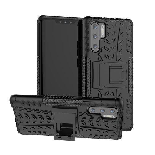 Coque en TPU hybride antidérapant avec béquille noir pour votre Huawei P30 Pro