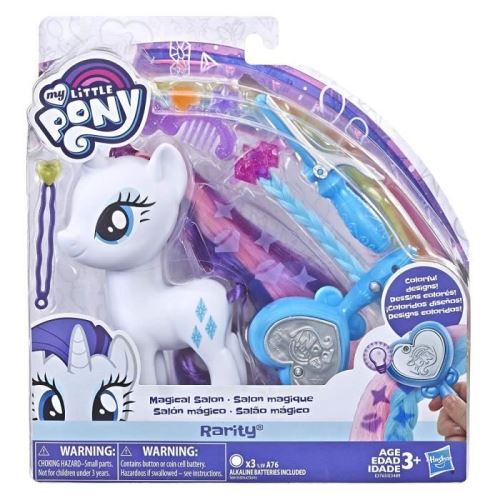 My Little Pony - Coiffure Magique - Rarity - E3765 - Figurine 14 cm + Accessoires Coiffure - Neuf