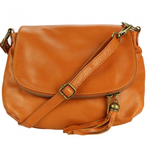 Sac à bandoulière femme 100% cuir Sopalerme 30 x 22 cm .