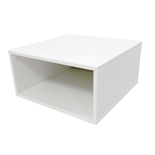 Cube De Rangement Bois Largeur 50 Cm Couleur Blanc Dimensions