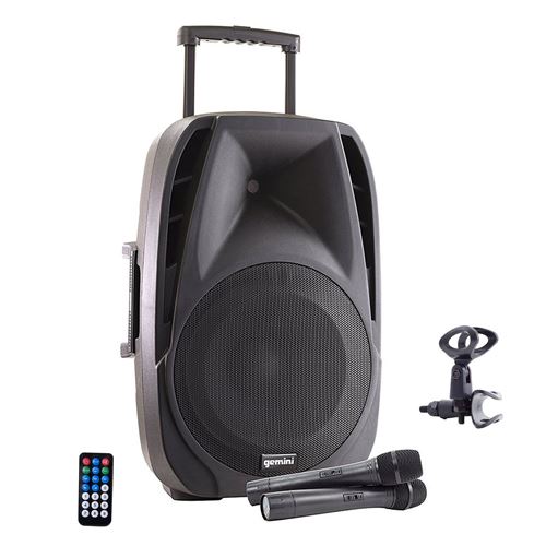 Enceintes Actives Gemini Enceinte Active Autonome Gemini Es15-Togo 15" - 800W - Usb/Sd/Bt + 2 Micros Sans Fil + Tel
