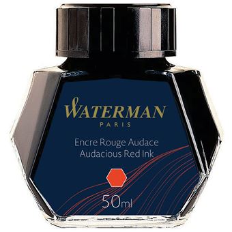 WATERMAN encre pour Stylo plume, couleur Rouge Audace, flacon 50 ml - 1