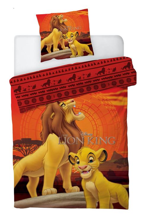 Disney enveloppe de couette Lion King 140 x 200 cm polyester orange