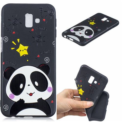 Coque en TPU Impression de motifs douce mignon panda pour votre Samsung Galaxy J6 Plus