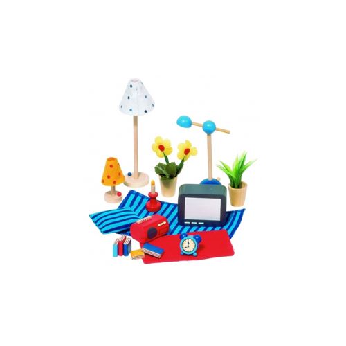 Goki Living Dollhouse Bois ET Chambre Accessoires