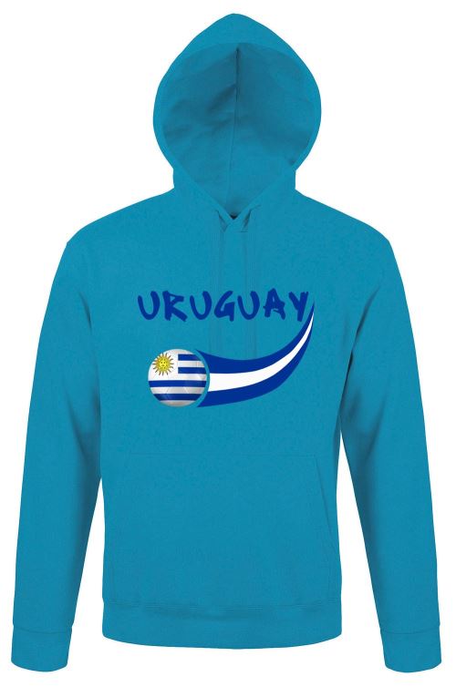 Supportershop Uruguay Sweatshirt à Capuche Adulte, Bleu, FR : 2XL (Taille Fabricant : XXL)