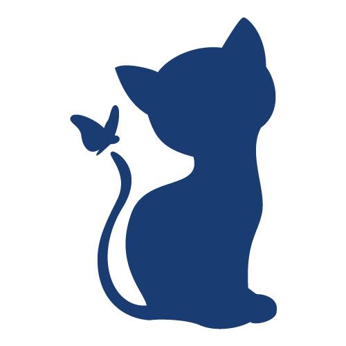 Sticker Interrupteur Chatounet - Dimensions 8,6 x 7 Cm - Bleu Cobalt - Brillant - Adhésifs
