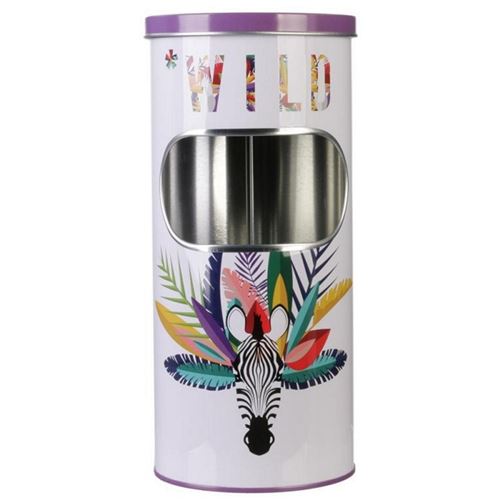 1 grand cendrier poubelle de table 24 x 11 cm metal wild decoration