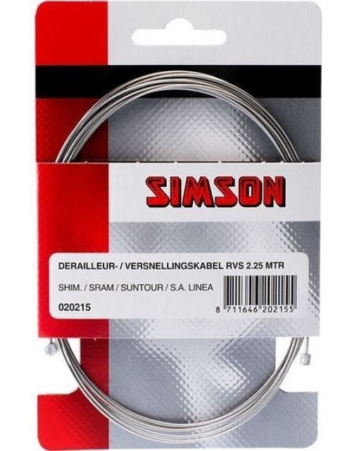 Simson engrenage de câble interne 2250 mm argent