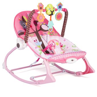 Zane Transat Balancelle Bebe Enfant Avec Vibrations Musique Des La Naissance Charge Max 18 Kg Harnais De Securite Rose Transats Pour Bebe Achat Prix Fnac