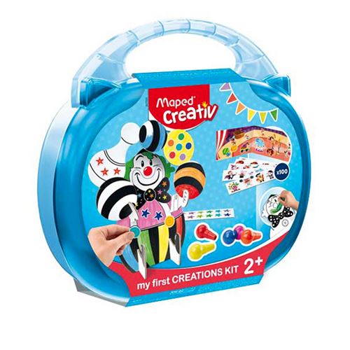 Maped Creativ Early Age - Mon Premier Kit De Tampons Encreurs Thème Eau - Dès 2 Ans - Mallette + 6 Tampons