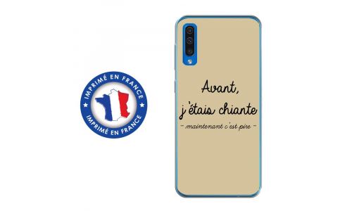 Coque souple pour Samsung Galaxy A50 avec impression Motifs Avant, j'étais chiante taupe