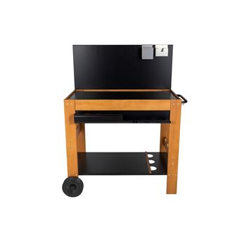 Chariot Plancha En Bois Halong Accessoires Pour Barbecue Et