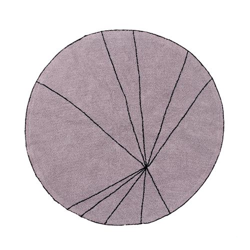 Tapis géométrique rond rose trace lorena canals