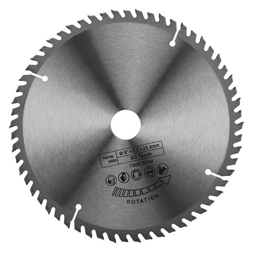 Lame De Scie Circulaire En Argent Tct De 200 Mm Pour Coupe Du Bois 60 Dents