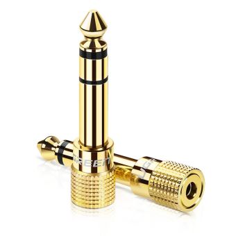 Prise Jack 6.5 6.35mm M&acirc;le Vers Connecteur Femelle 3.5mm,amplificateur De Casque D'&eacute;coute