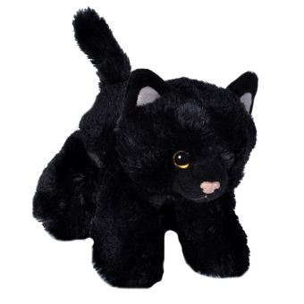 Wild Republic chat en peluche junior 18 cm en peluche noire