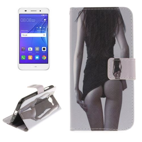 Huawei Y3 (2017) Housse Etui Cuir PU Femme sexy ALS53984